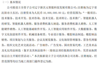 蒂艾斯擬投資1000萬設(shè)立全資子公司 布局數(shù)字文化創(chuàng)意軟件開發(fā)